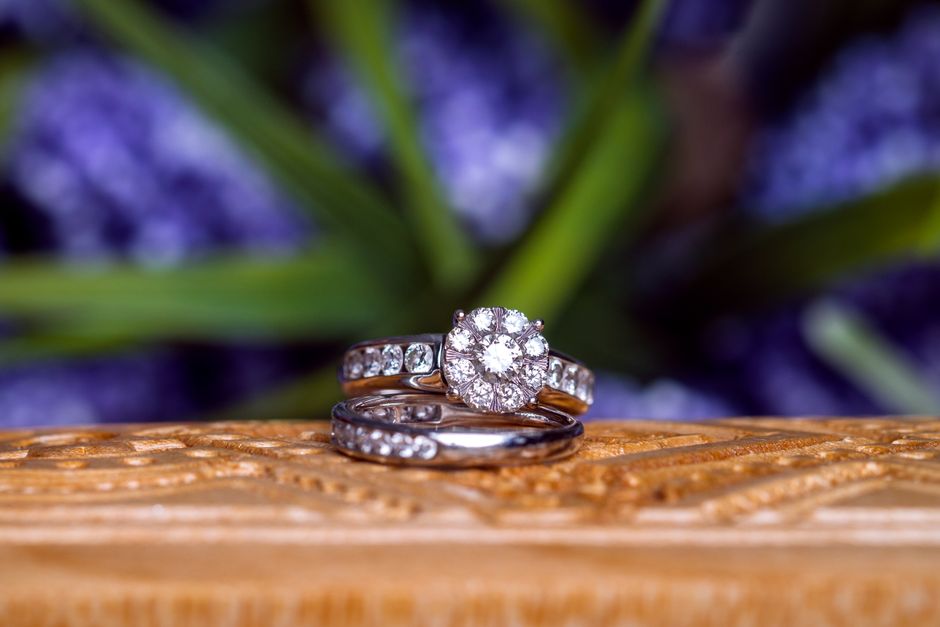 Diamond eternity band with stones set around the shank